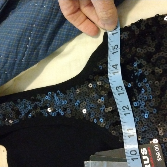 Cyrus sequin front, plain back sleeveless tank blouse, Small. NWT - Picture 8 of 8